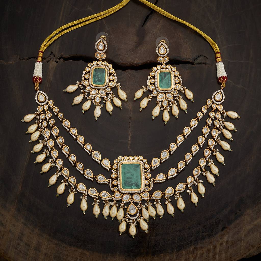 Kushal'S Fashion Jewellery Kundan Necklace -163992 : 401070