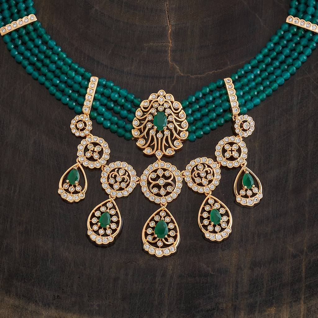 Kushal'S Fashion Jewellery Gold-Plated Bridesmaid Zircon Necklace-173832 : 417109