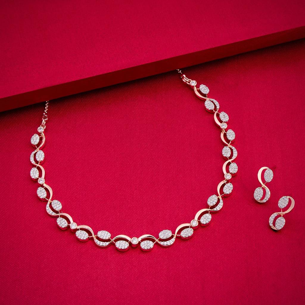 Plated Party Zircon Necklace Set -187593 : 446898