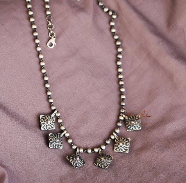 Adya Quirky Drop Ball Chain Necklace : SN1007-1-1-1-1-1-2-2