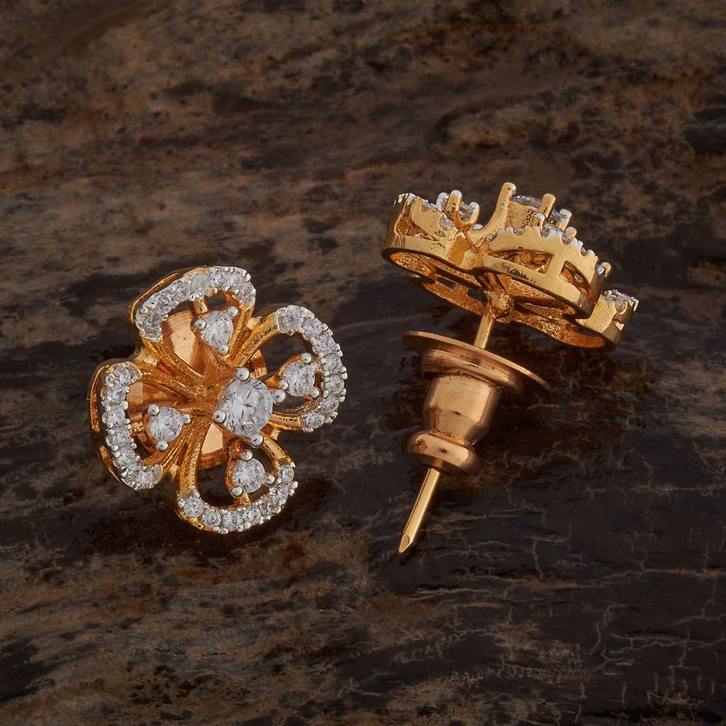 Kushal'S Fashion Jewellery White Gold Plated Party Trendy Zircon Studs-182460 : 435757