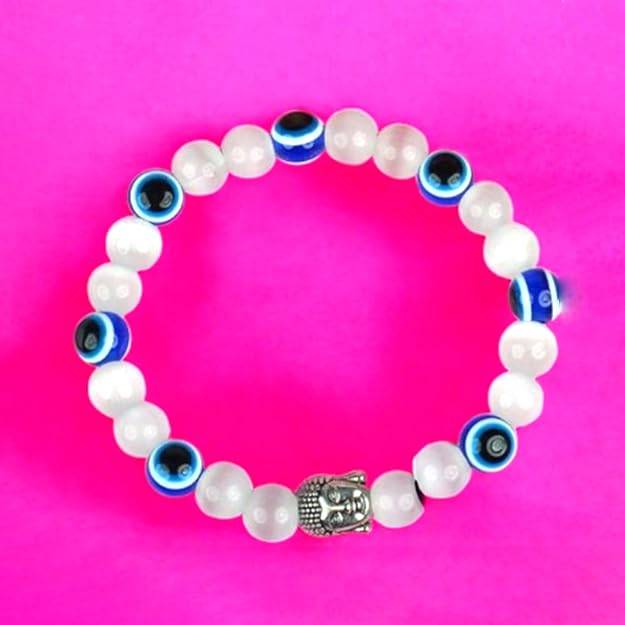 Gehena By Estele Mystic Buddha Charm & Evil Eye Bracelet For Men & Women: Spiritual Healing & Positive Ener : OSAK014-IRWEBLBR