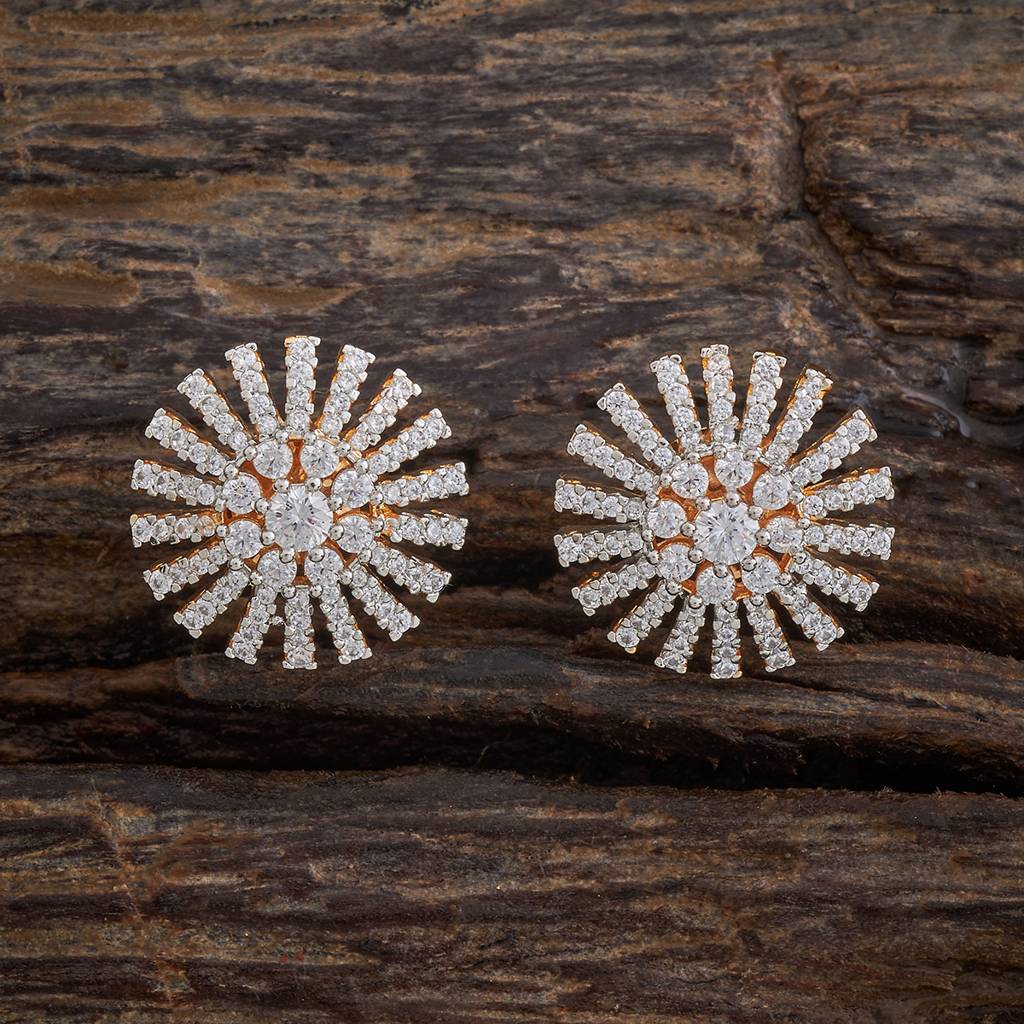 Kushal'S Fashion Jewellery  Rhodium-Plated Party Zircon Studs-178446 : 427332