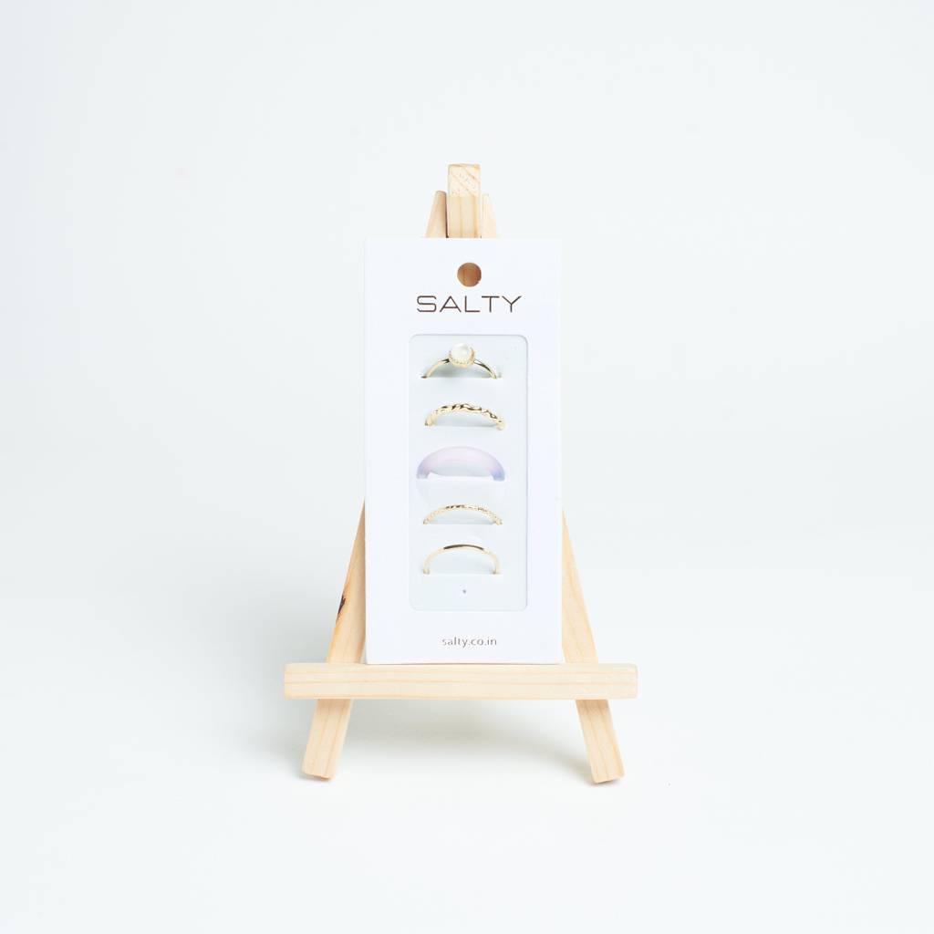 Set Of 5 Rain & Sunshine Rings : RC52865