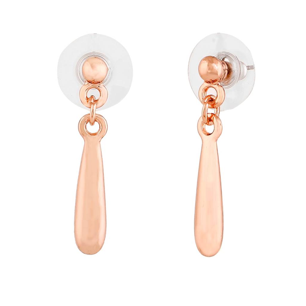 Estele Rosegold Plated Ballet Designer Drop Earrings For Girls And Women : 579705-RGER
