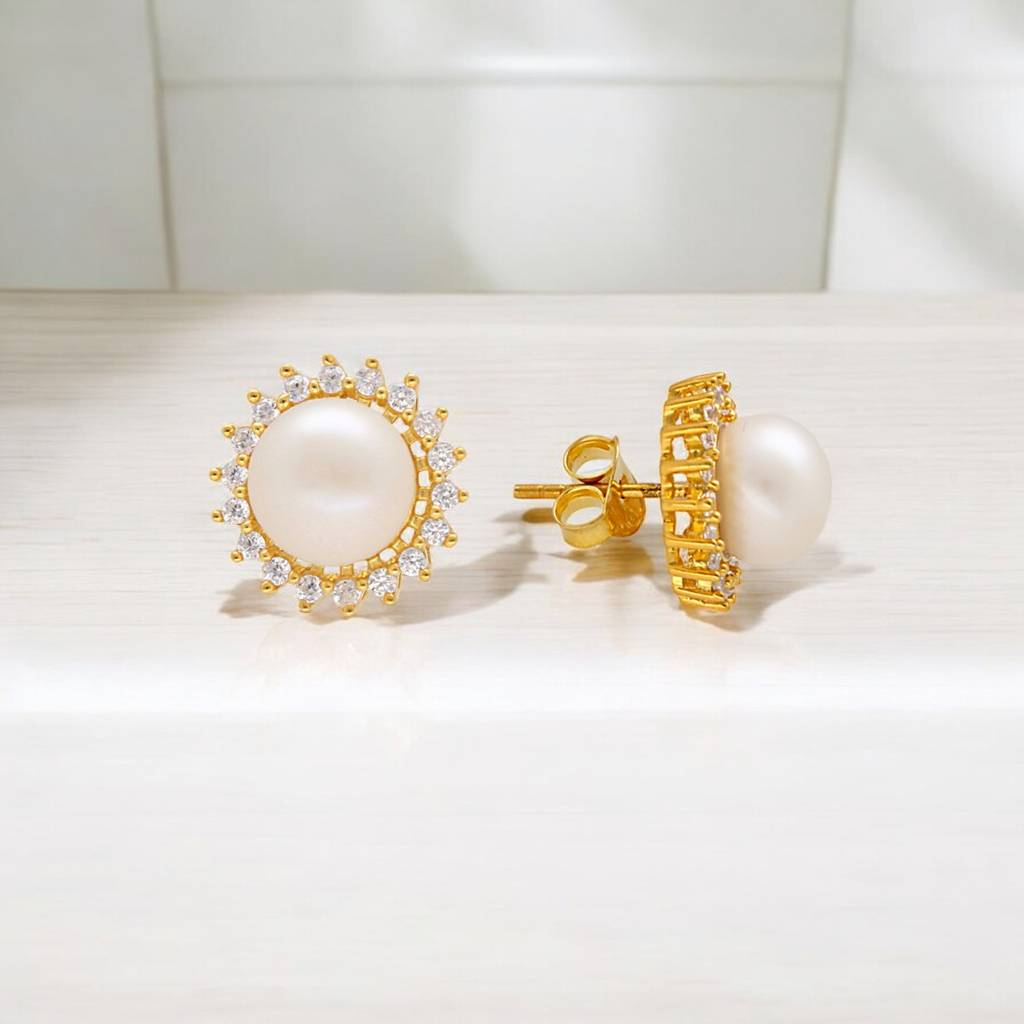 925 Rajata Stud Silver Earrings : JPMAY-22-127