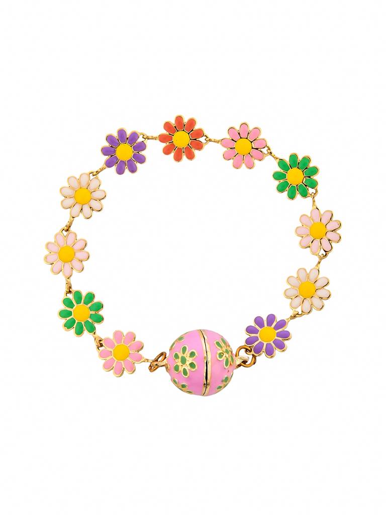 Colourful Flowers Kid'S Thread Rakhi For Kids : 8905124524192