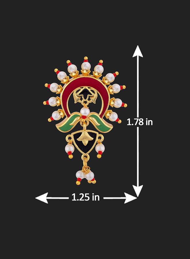 Tahira Glorious Red Mini Crown Earrings : 8905124055436