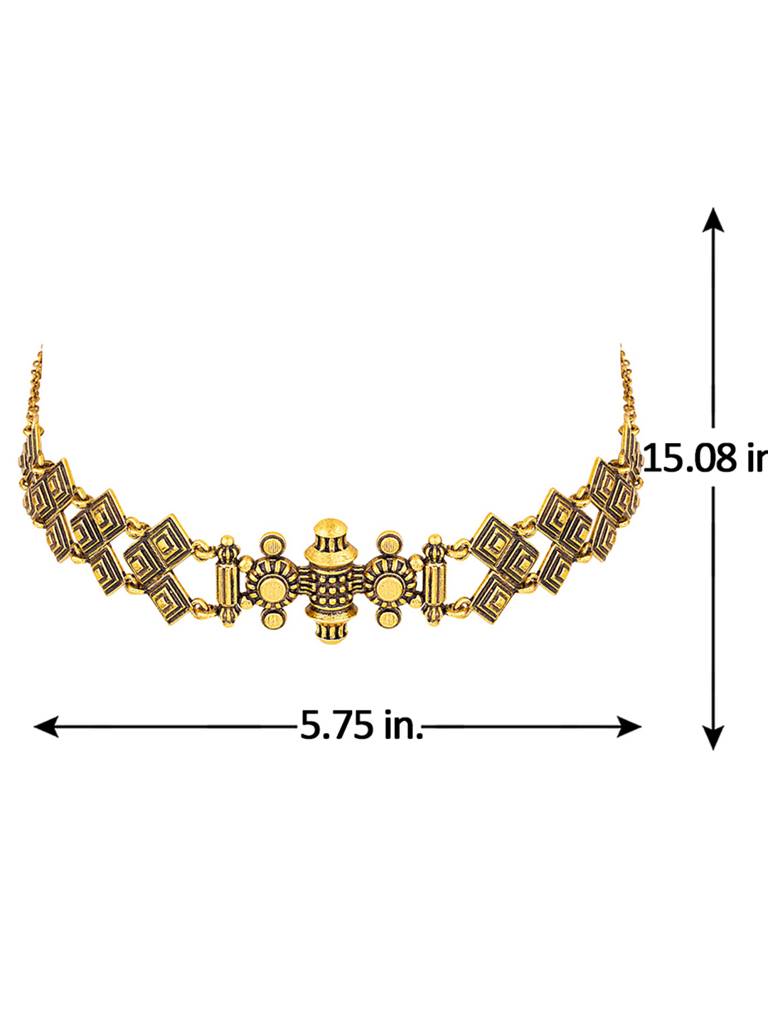 Temple Of Love Lattice Pattern Choker Necklace : 8905124065343