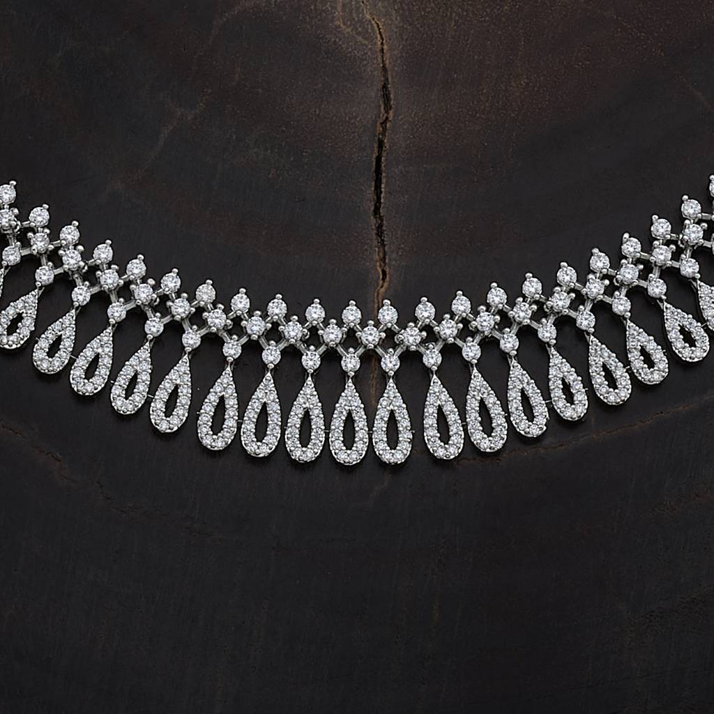 Party Zircon Necklace Set-169891 : 411564