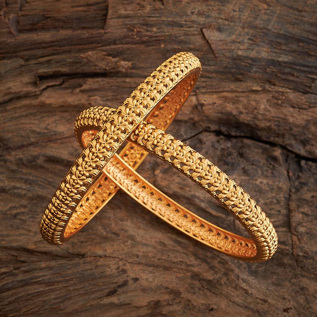 Kushal'S Fashion Jewellery Gold-Plated Ethnic Copper Antique Bangle-173876 : 417318