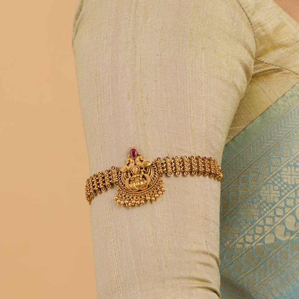 Kushal'S Fashion Jewellery Ruby Gold-Plated Ethnic Antique Bajuband-177908 : 426241