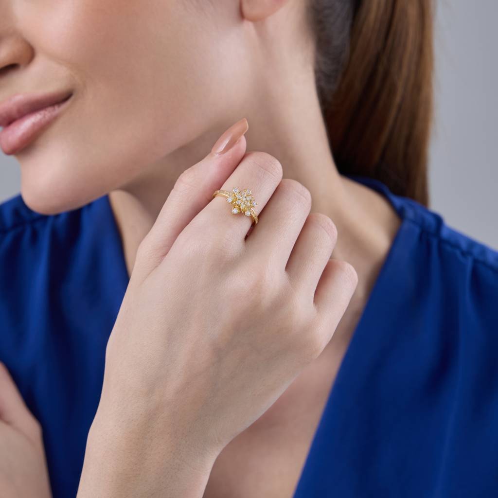 White Gold-Plated Party  Trendy Zircon Finger Ring-443317 : 443317