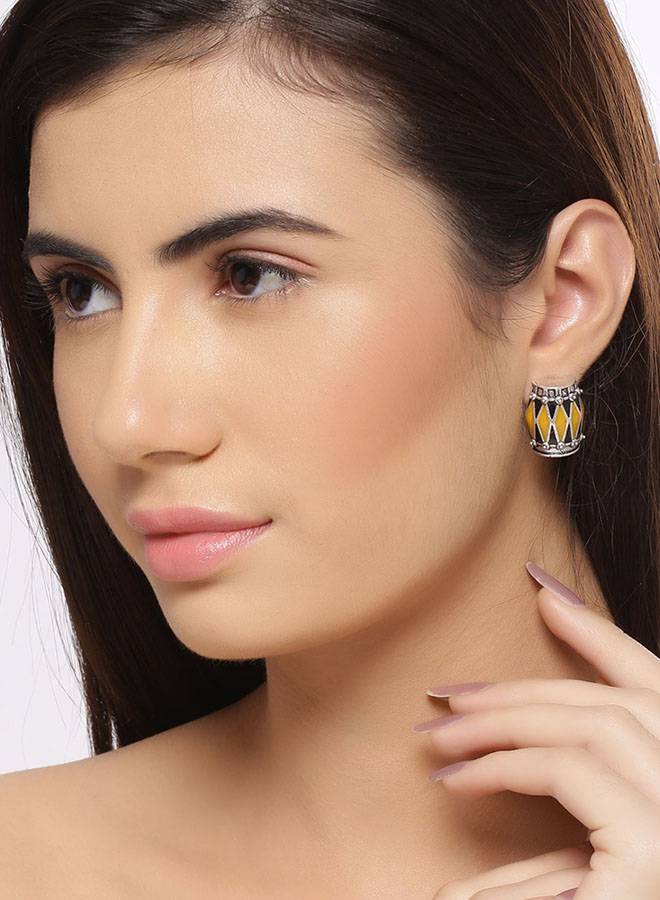 Taal Mridang Dholki Stud Earrings : 8907617985848