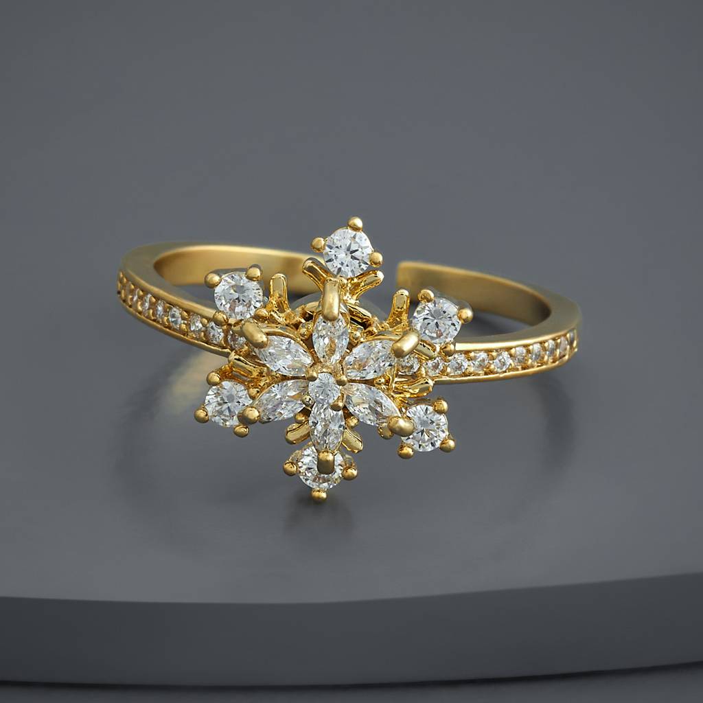 White Gold-Plated Party  Trendy Zircon Finger Ring-443317 : 443317