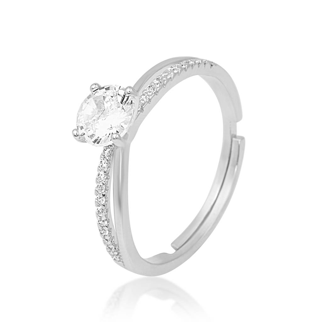 925 Sterling Silver Promise Ring For Women | Elegant Couple Ring | Symbol Of Love & Commitment : S-R-R-138