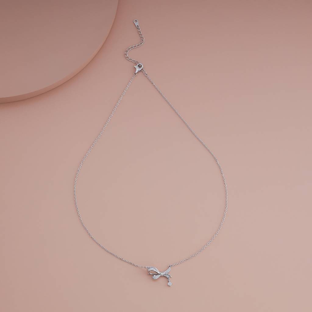 White Plated Party Trendy Necklace-441699 : 441699