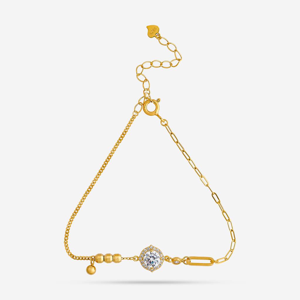 Kushal'S Fashion Jewellery Plated Party 92.5 Sterling Silver Bracelet -191369 : 453427