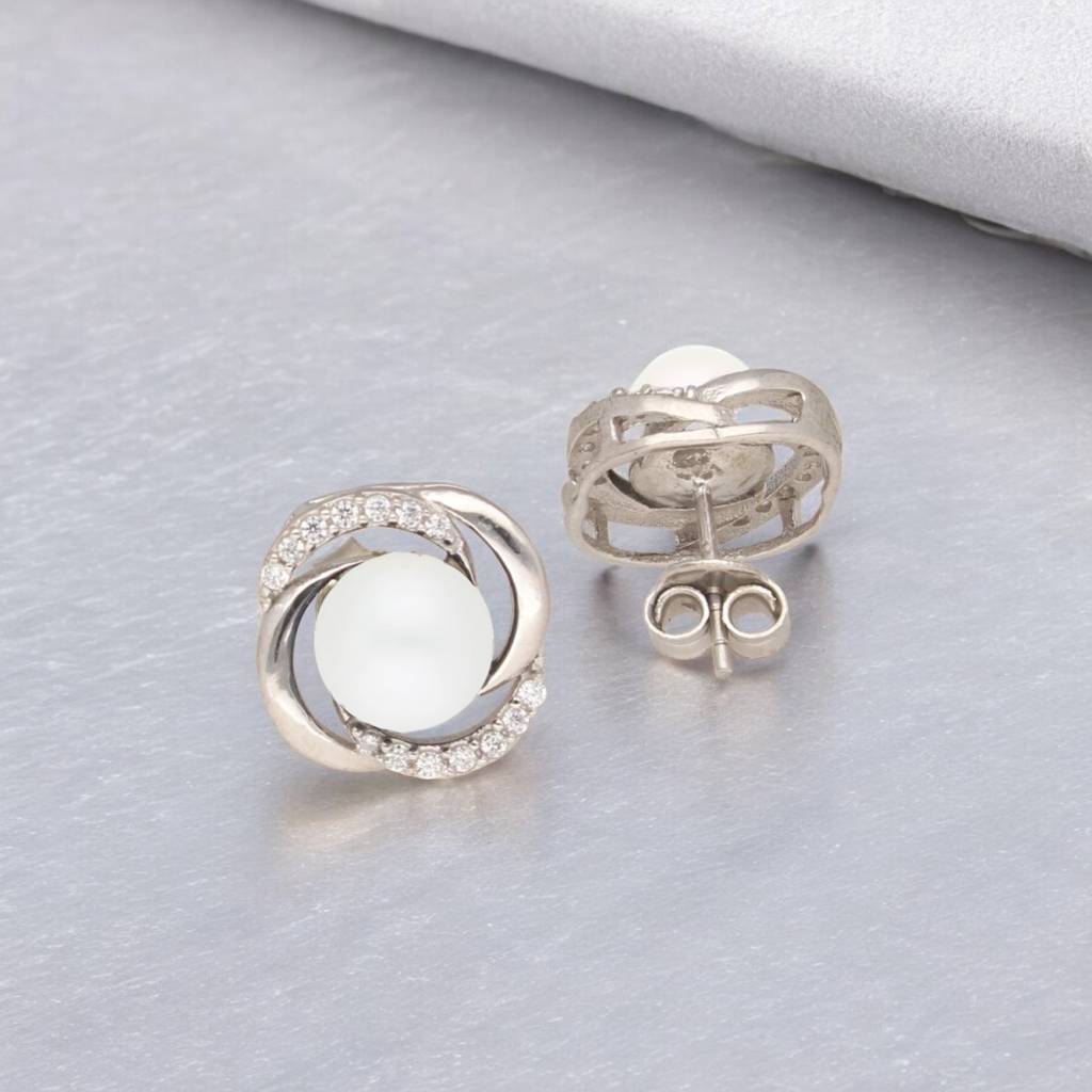 Oni 925 Silver Stud Earrings : JPMAY-22-132