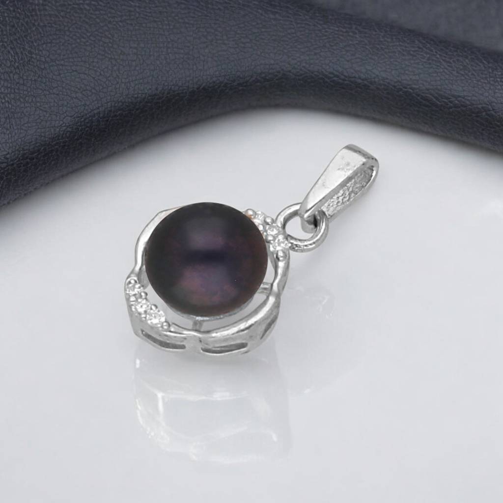 92.5 Sterling Silver Heart Light Weight Pearl Pendant : JPMAY-22-185