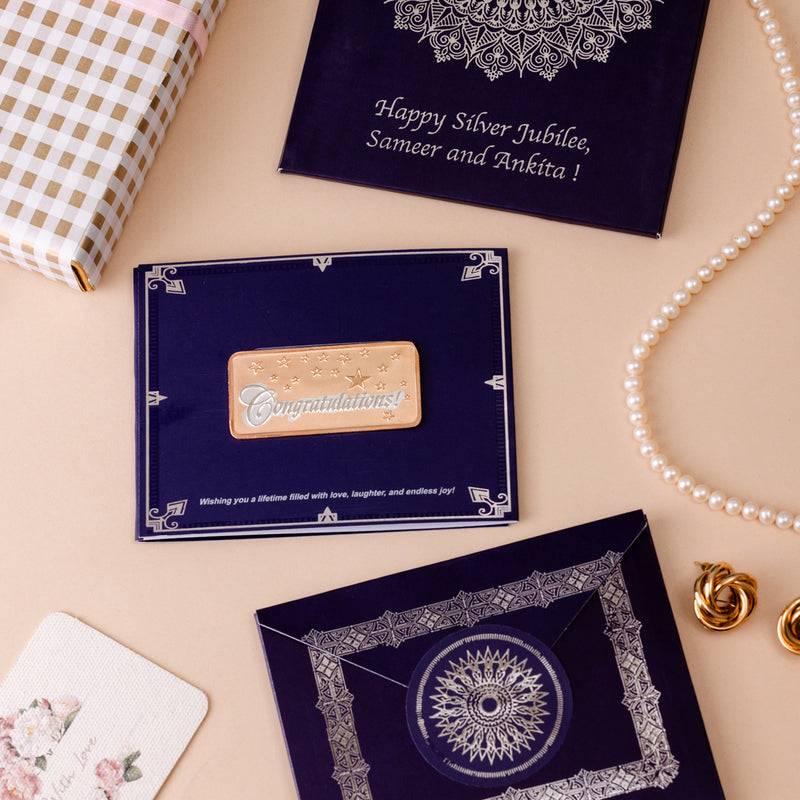 Silver Moments Card Set  -  Congratulations - 10 Grams : COIMOMCG1_Gold