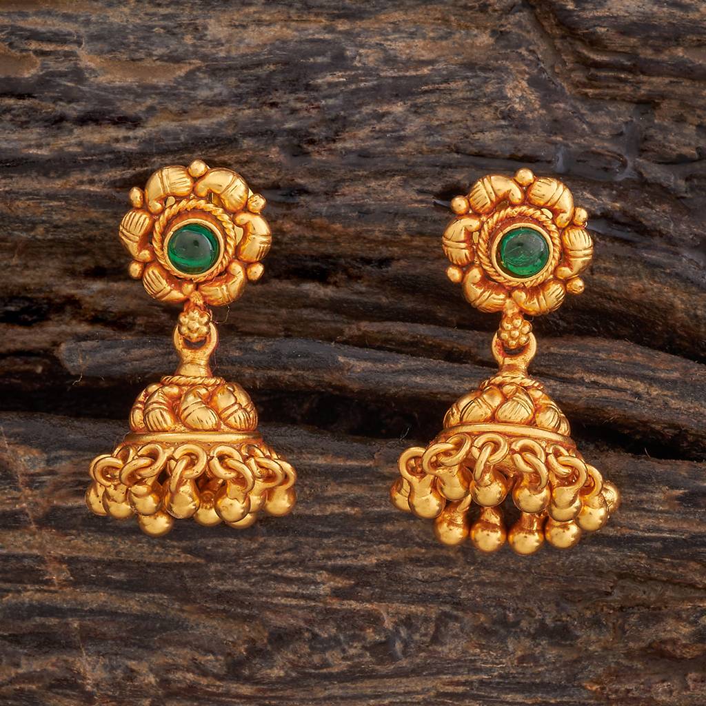 Kushal'S Fashion Jewellery Dome Shaped Jhumkas Earrings-179599 : 429764