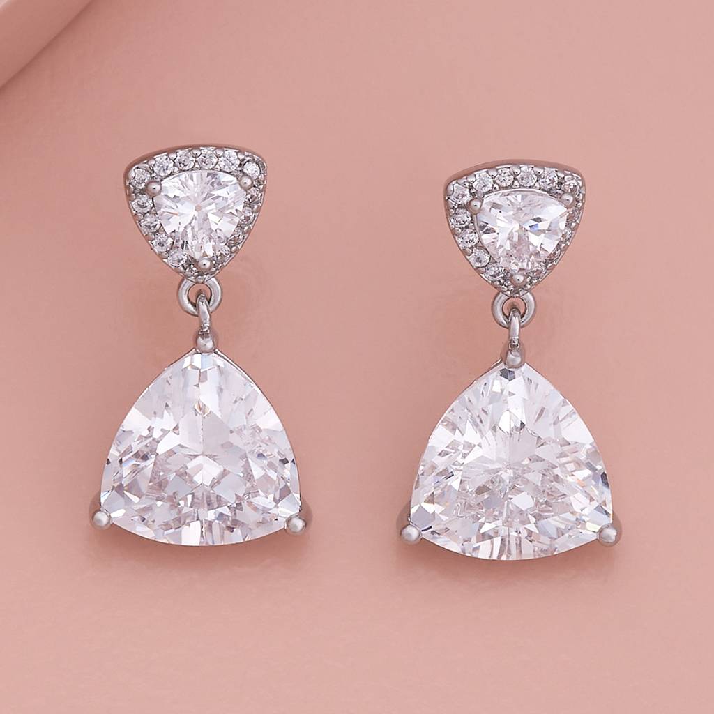 Kushal'S Fashion Jewellery Party Zircon Drop Earrings-186284 : 444282