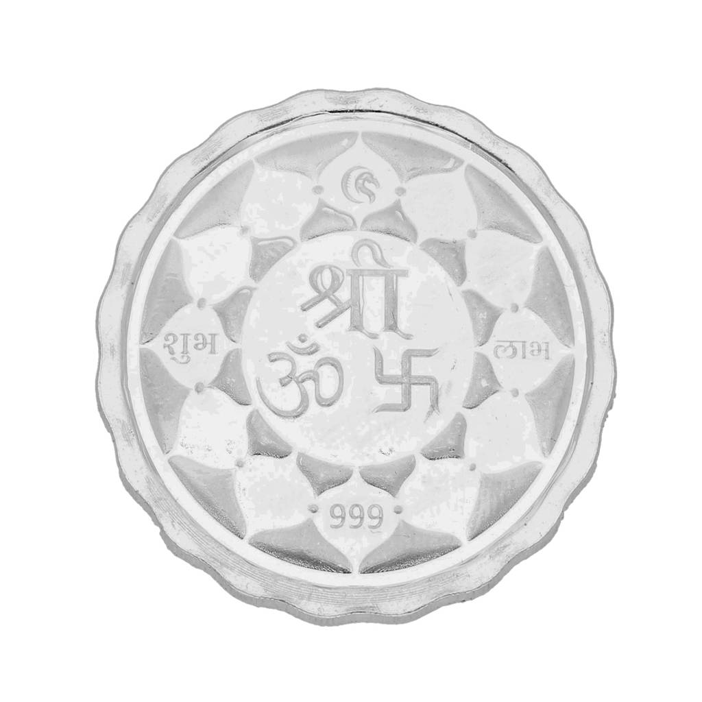 10 Grams Lakshmi Ganesh Pure Silver Coin : JPSEP-18-354-10