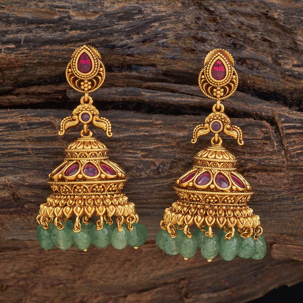 Kushal'S Fashion Jewellery Dome Shaped Jhumkas Earrings-178068 : 426659