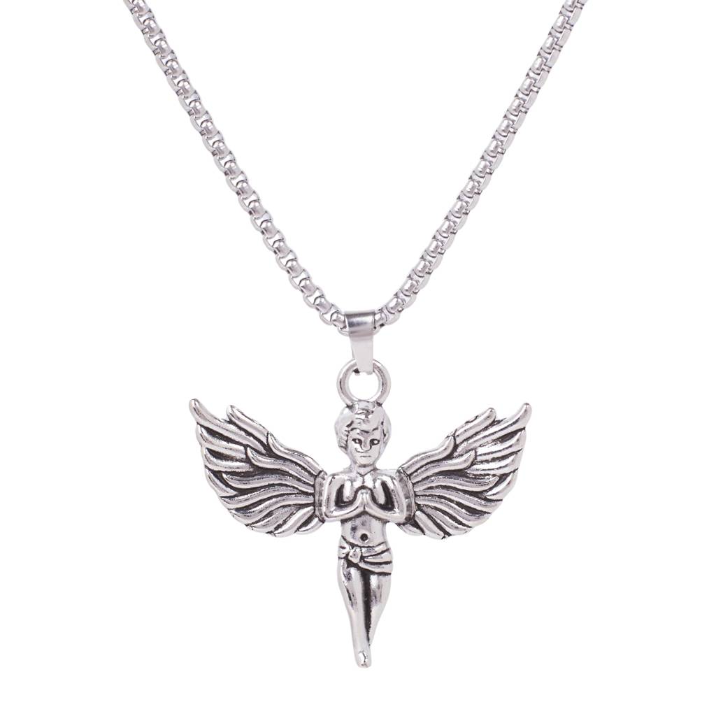 Salty Alpha Greek Angel Silver Chain : MN1S0024