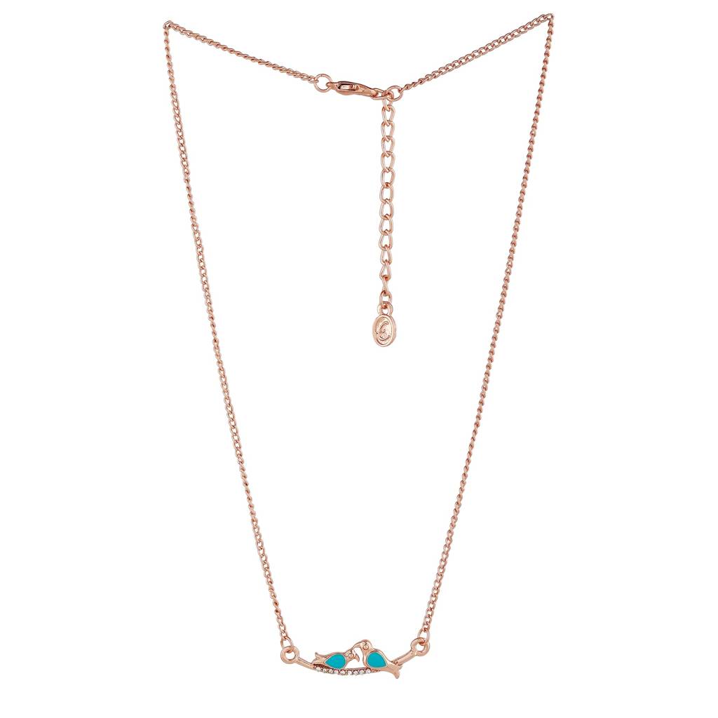 Estele Rosegold Plated Love Bird Designer Pendant For Women : 914-RGPENDANT