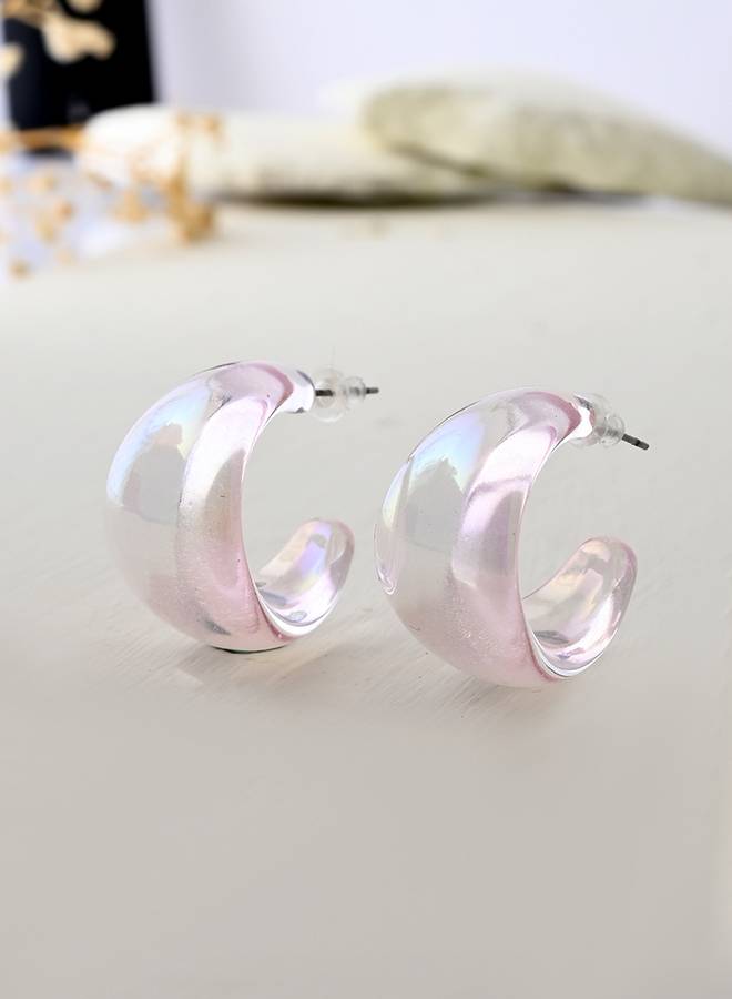 Resin Eternal Echo Hoop Earrings : 8905124526332