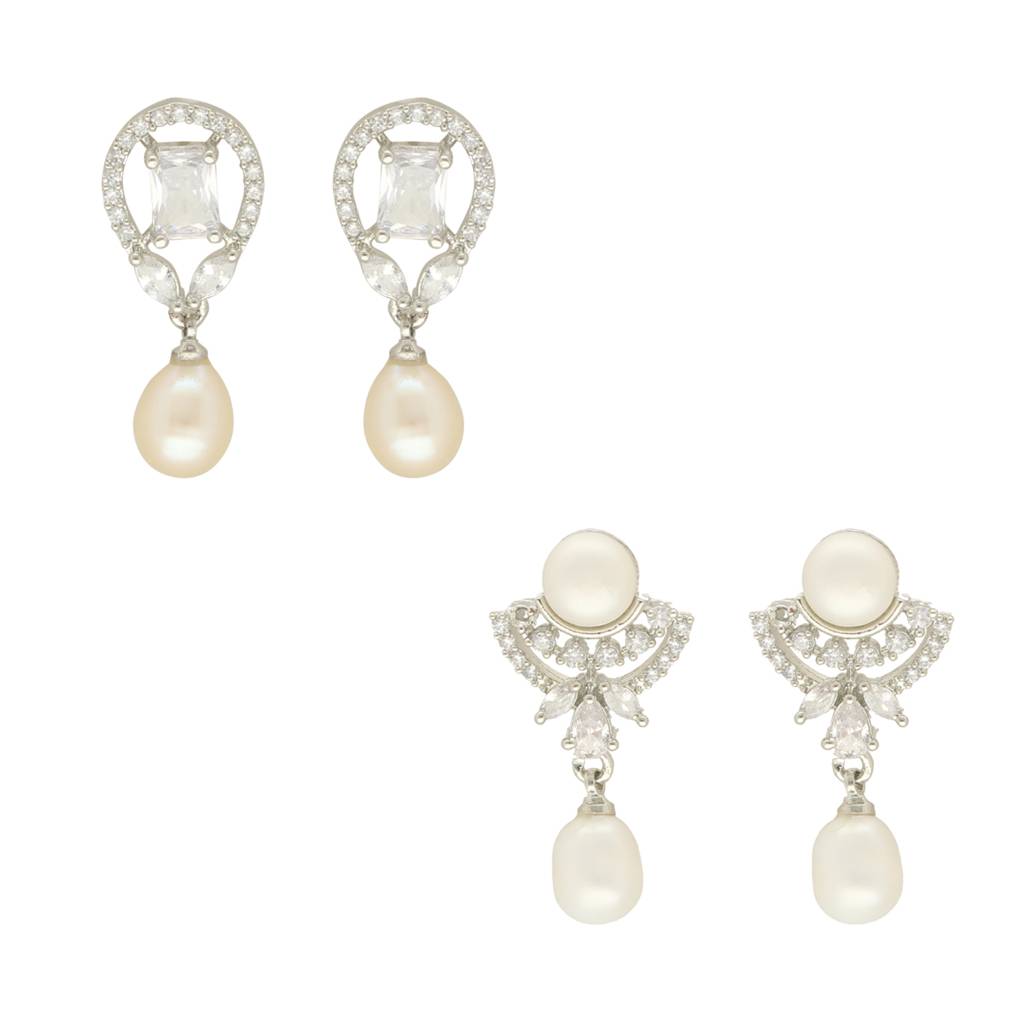 Combo Of 2 Graceful Drop Earrings : JPER-23-907