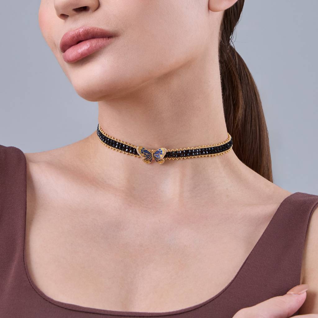 Kushal'S Fashion Jewellery Black-Plated Party Trendy Zircon Necklace-186967 : 445583