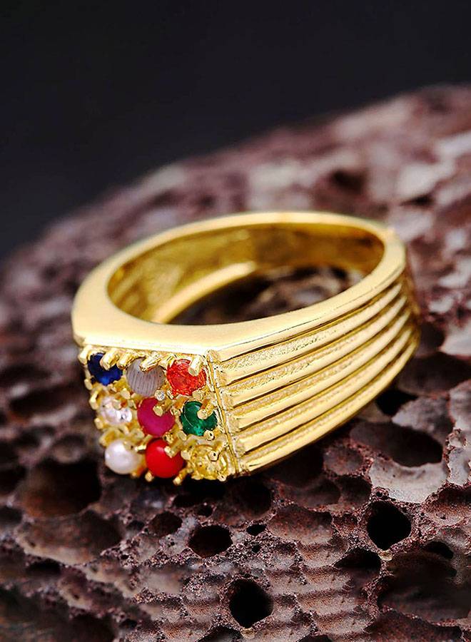 Groovy Navratan Ring : 8907617573014