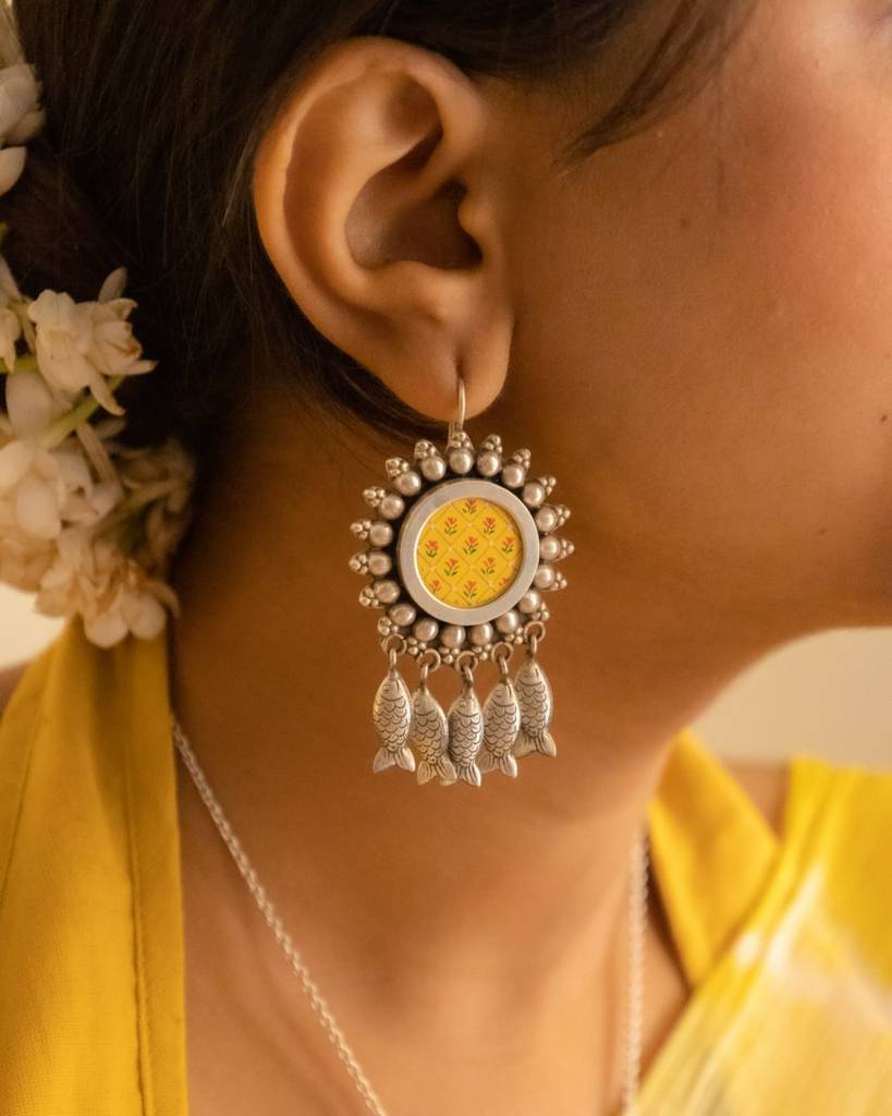 Mizoya Fish Drop Handpainted Earring : SE50160