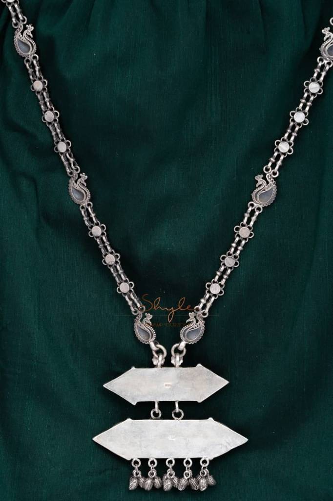 Tattva Peacock Flora Chain Chitai Grand Necklace : SE603-1-1-2-1-1-1