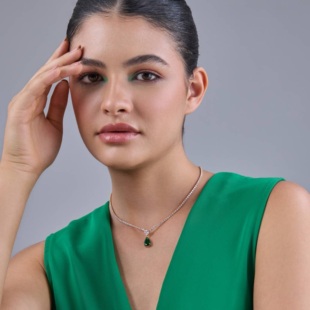 Kushal'S Fashion Jewellery -Plated Party Trendy Zircon Necklace -167080 : 441659