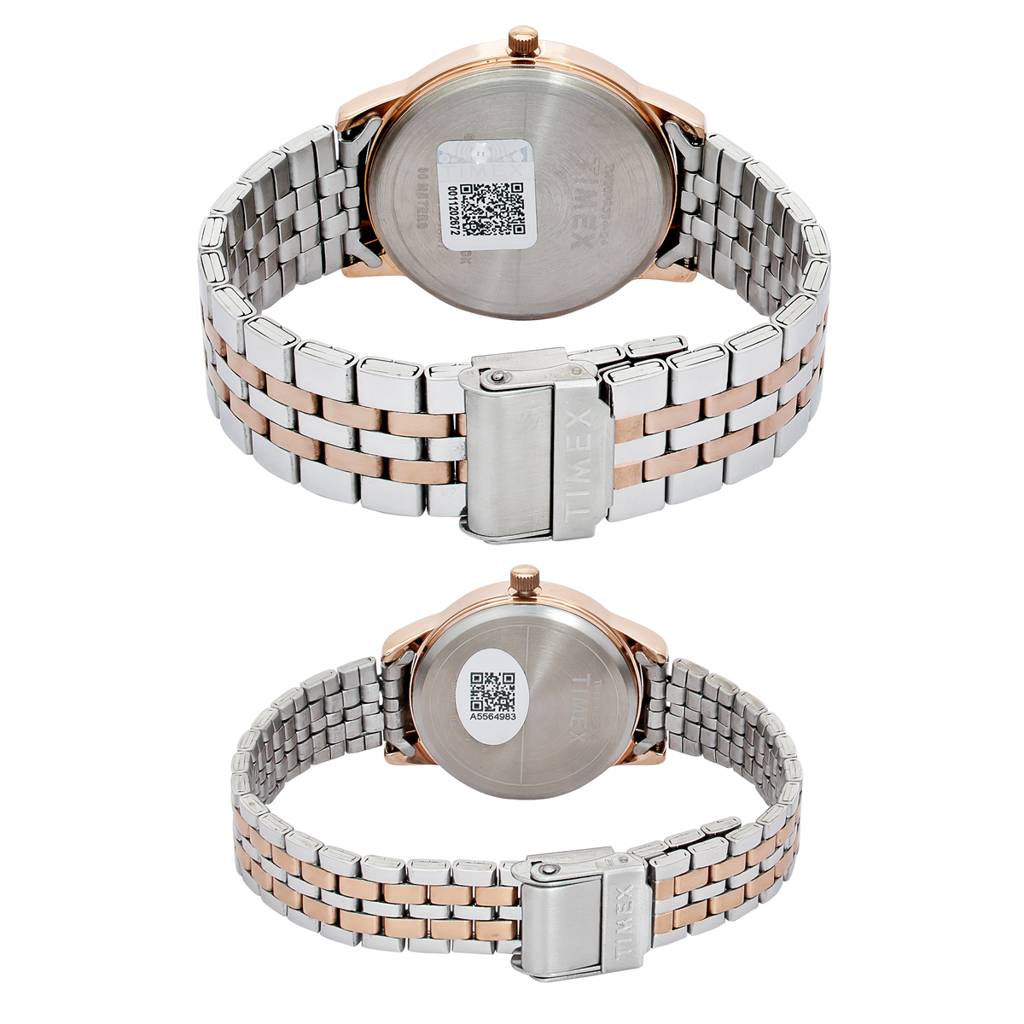 Timex Trendline Round 42Mm Analog Pair Watch - Tw00Pr331 : TW00PR334