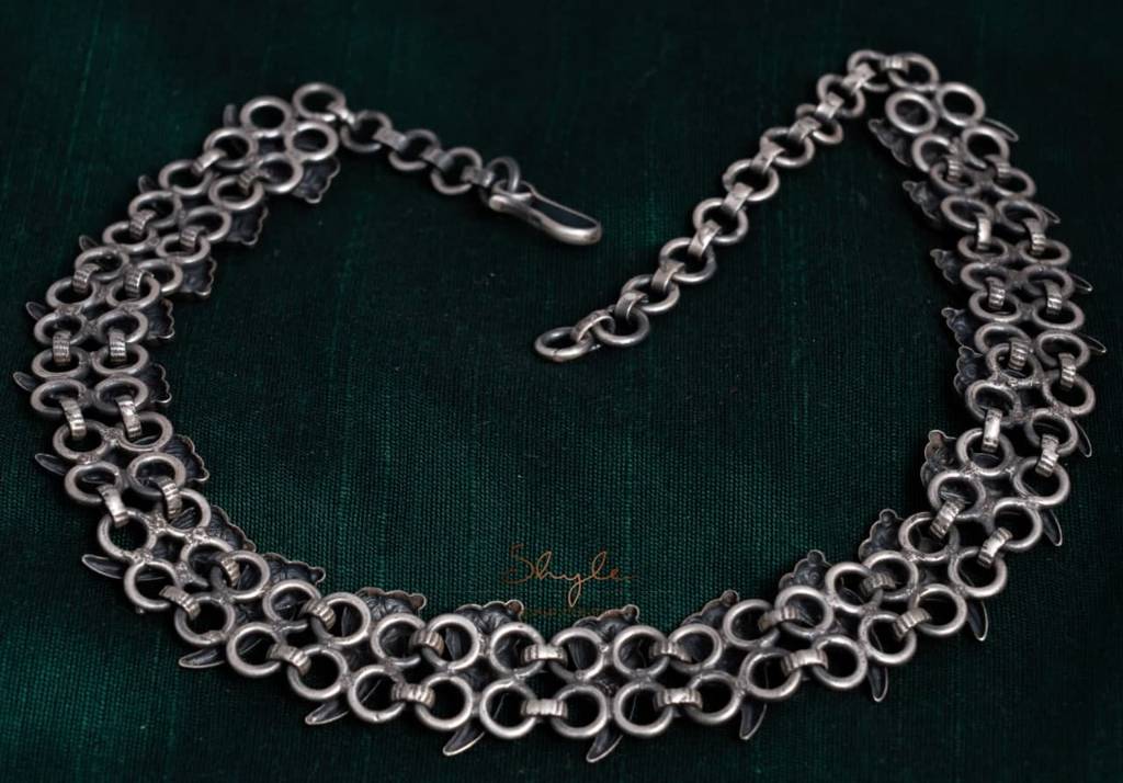 Moh Intricate Mini Parrot Jali Choker : SE50169-1-1-1-1-2-1-1