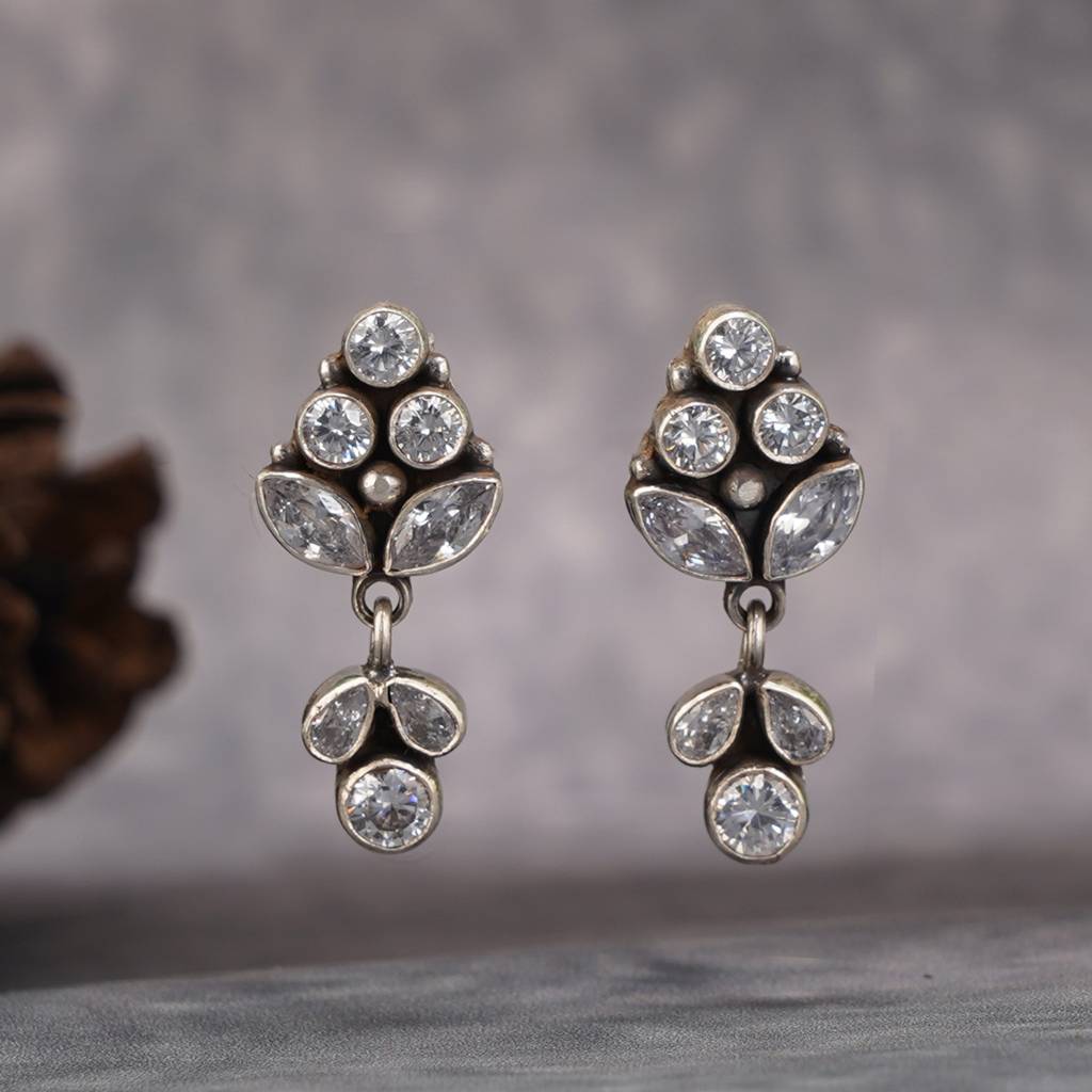 Zircon Silver Earrings. : SSE723