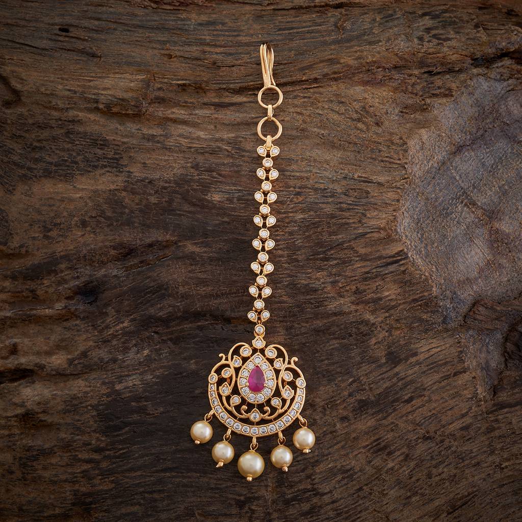 Kushal'S Fashion Jewellery Gold-Plated Party Zircon Tikka -175787 : 421411
