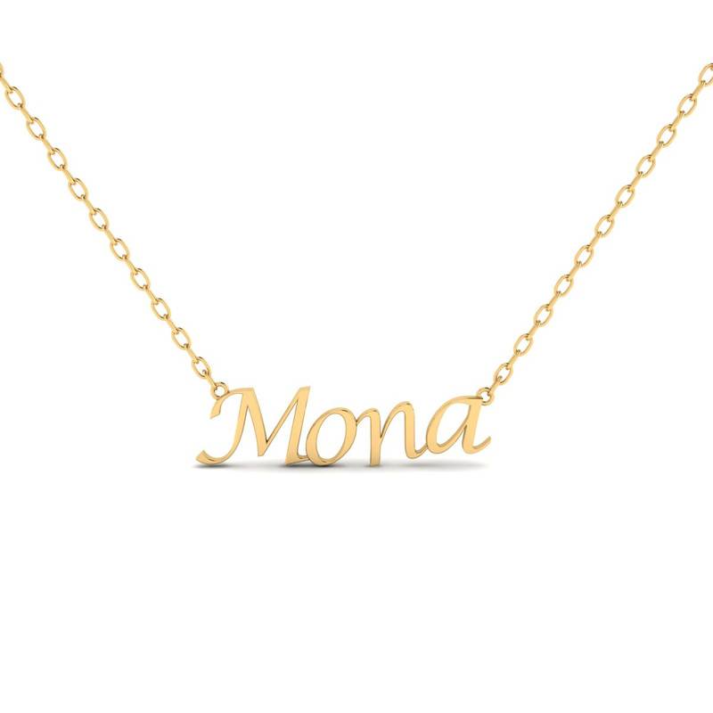 Personalized Cursive Nameplate Necklace Personalized Cursive