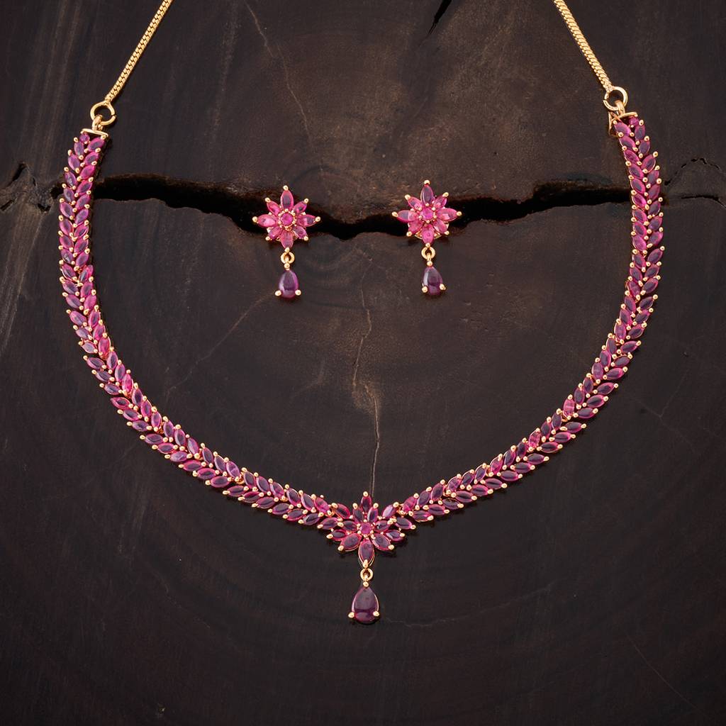 Kushal'S Fashion Jewellery Zircon Necklace -151334 : 364259