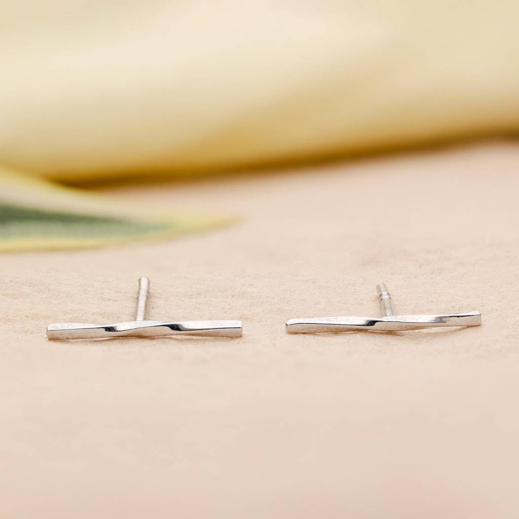 925 Silver Geometric Stud Earrings | Modern Everyday Jewelry : SE_000819