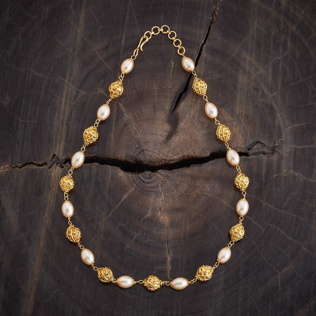 Kushal'S Fashion Jewellery Pearl Gold-Plated Copper Ethnic Antique Mala Necklace-173492 : 416498