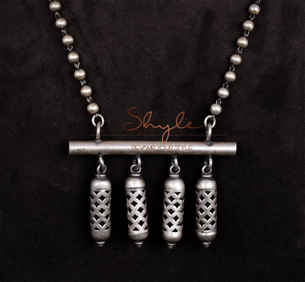 Qurbat Jharonkha Drop Ball Chain Necklace : SN1609