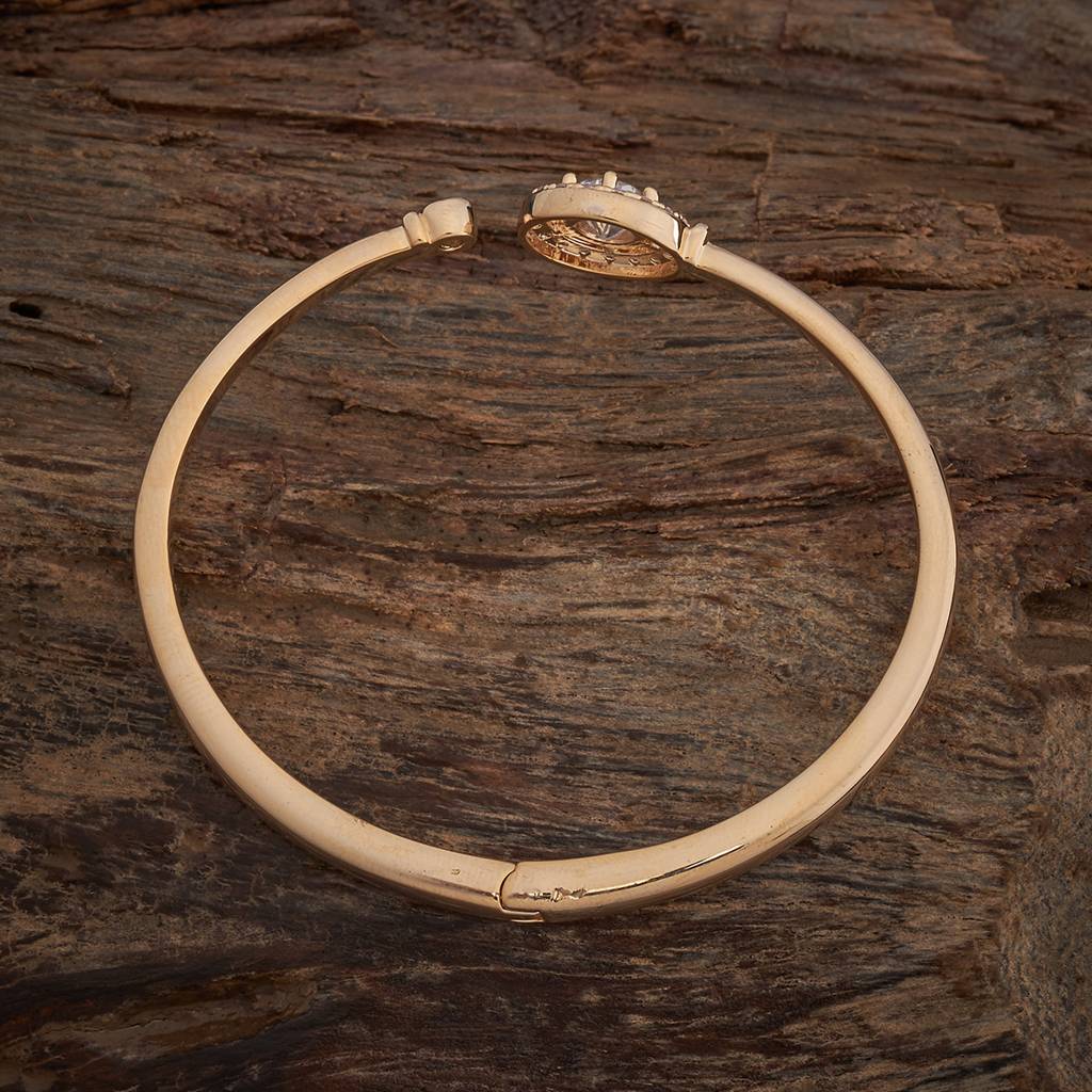 Kushal'S Fashion Jewellery White Gold-Plated Party Zircon Kada-187025 : 445713