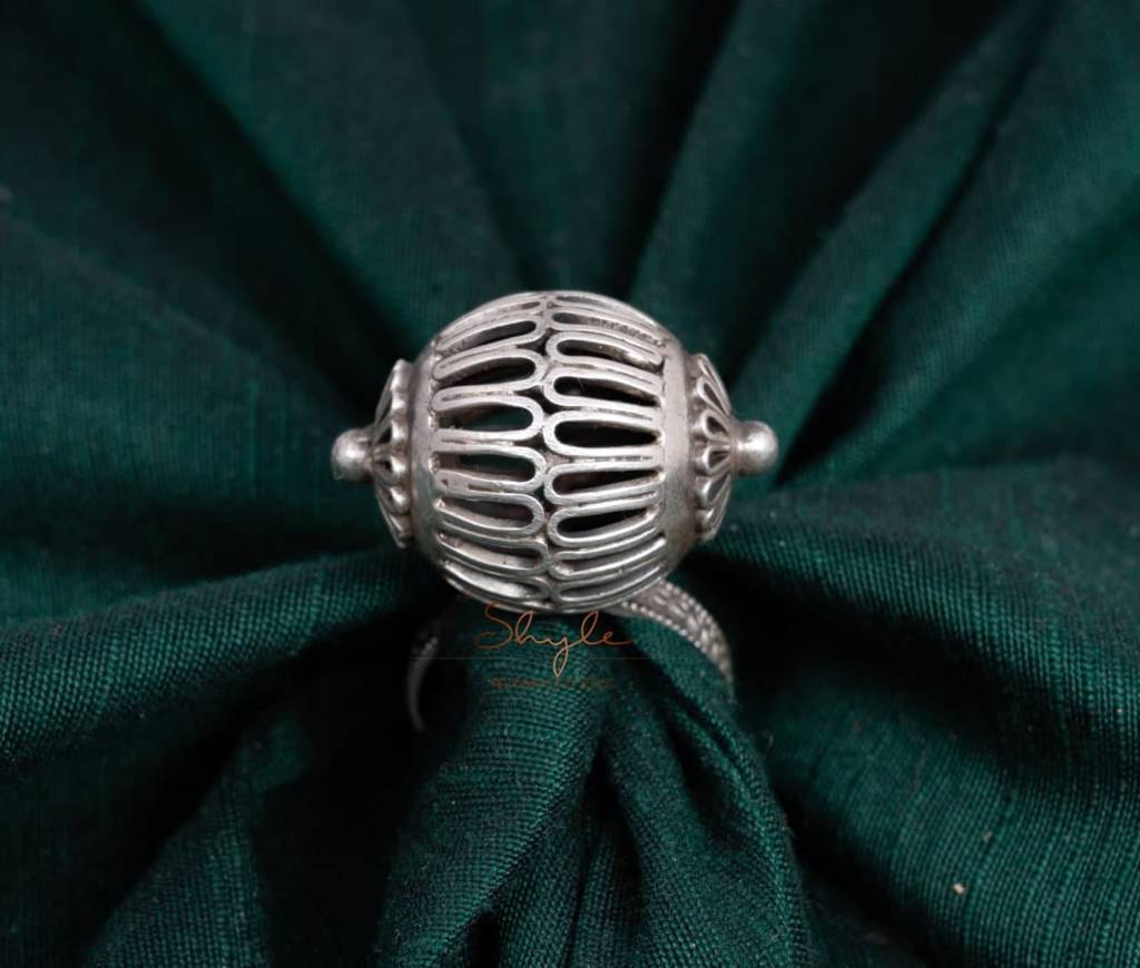 Moh Embossed Carved Statement Ring : SR1041