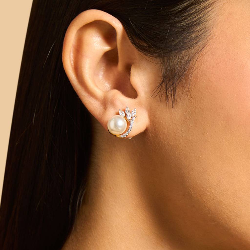 Kushal'S Fashion Jewellery Plated Party Zircon Studs-170742 : 411243